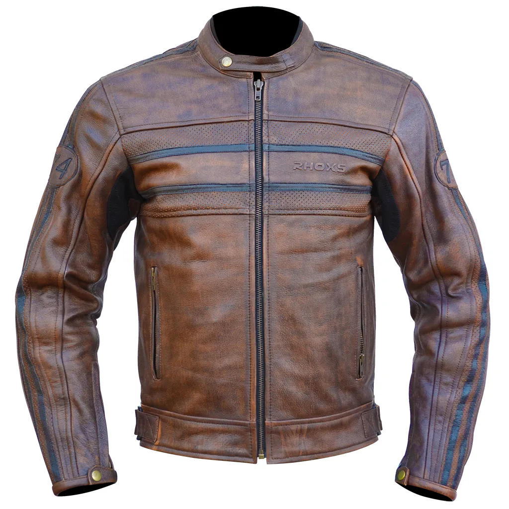 Chaqueta de Moto CAFE 74Marrón S